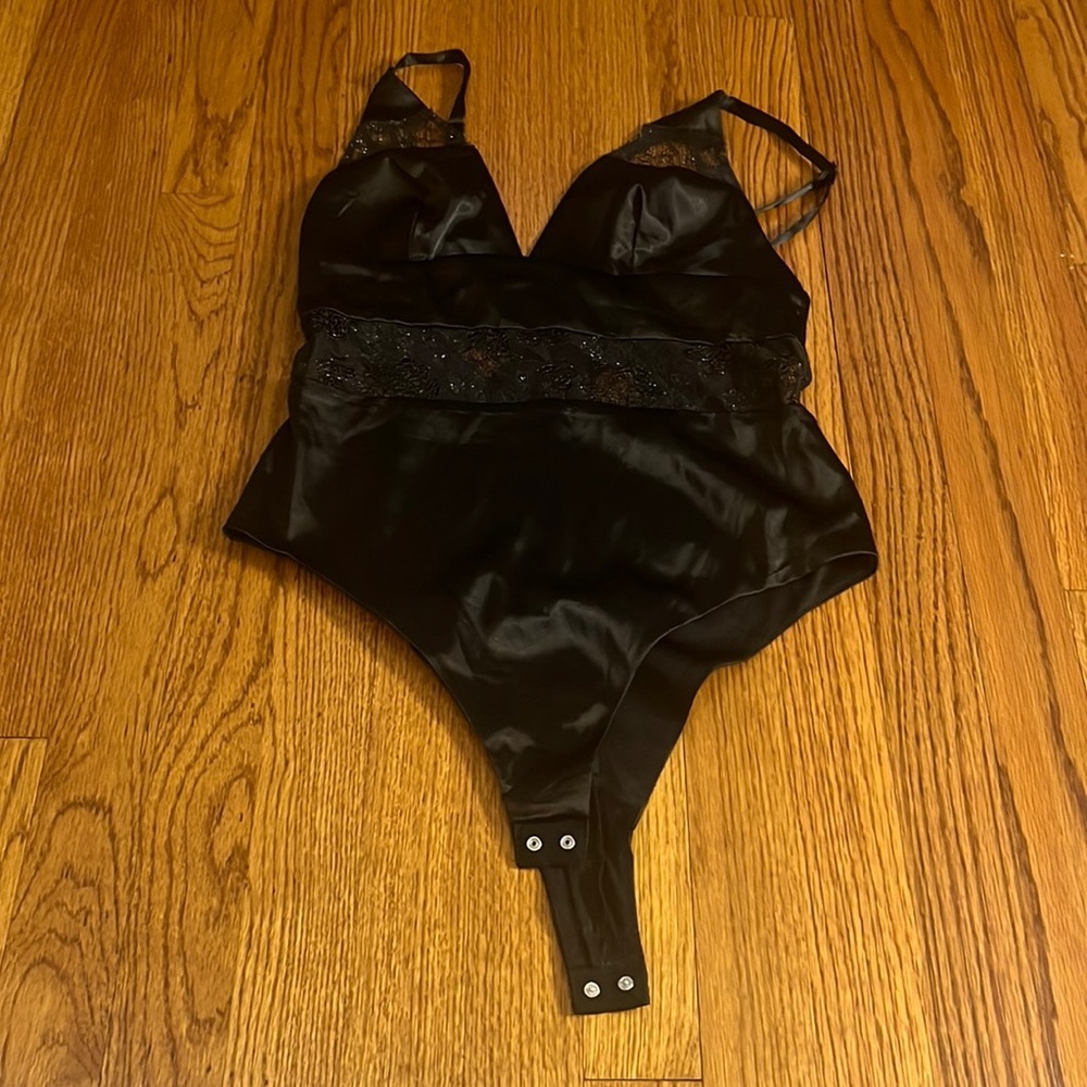 NWT Brooklyn Karma Woman’s Black City Slicker Bodysuit Size S